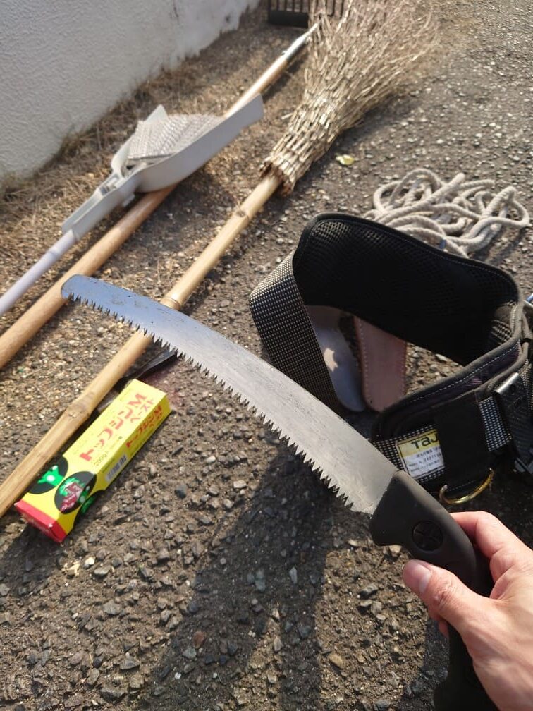 便利屋リオンの伐採作業で必要な道具は全て持参