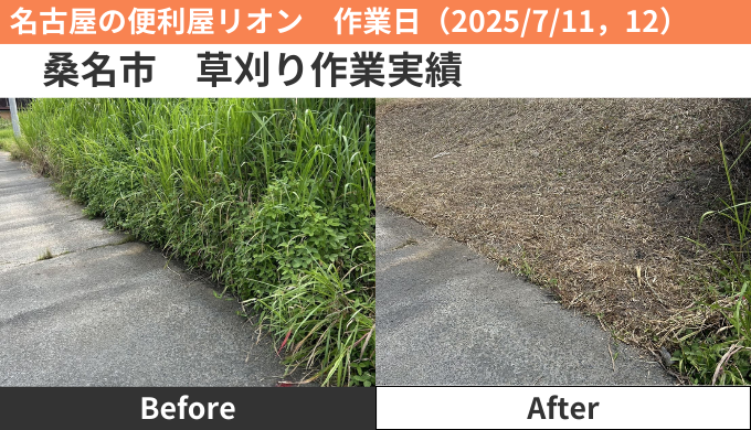 桑名市草刈り作業実績2025071112
