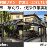 名古屋市草刈り、伐採作業2025/12/19