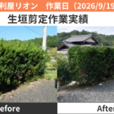 可児市生垣剪定作業実績2026/9/19